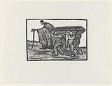 Artist: Groblicka, Lidia | Title: Funeral | Date: 1957 | Technique: woodcut, printed in black ink, from one block