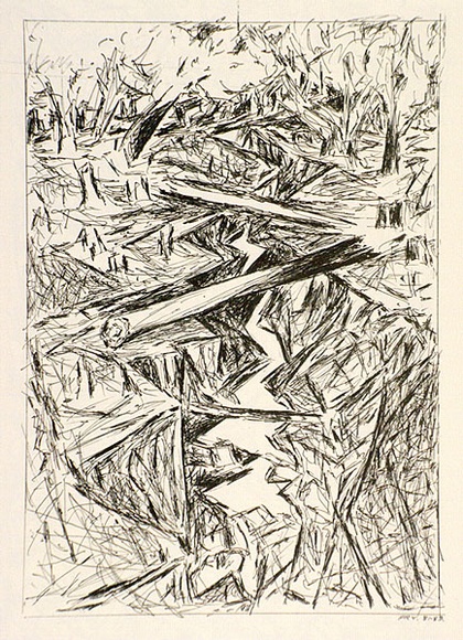 Artist: b'Fry, Merrick.' | Title: b'not titled.' | Date: 1983 | Technique: b'offset-lithograph, printed in black ink, from one plate' Artist: b'Fry, Merrick.' | Title: b'not titled.' | Date: 1983 | Technique: b'offset-lithograph, printed in black ink, from one plate'