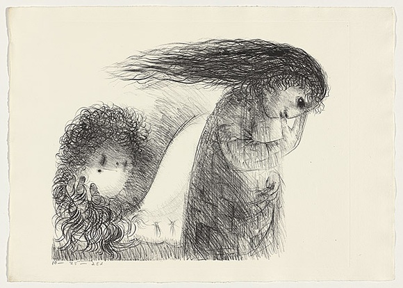 Artist: b'BOYD, Arthur' | Title: b'St Francis when young turning aside.' | Date: (1965) | Technique: b'lithograph, printed in black ink, from one plate' | Copyright: b'This work appears on screen courtesy of Bundanon Trust' Artist: b'BOYD, Arthur' | Title: b'St Francis when young turning aside.' | Date: (1965) | Technique: b'lithograph, printed in black ink, from one plate' | Copyright: b'This work appears on screen courtesy of Bundanon Trust'