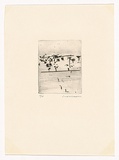 Artist: b'WILLIAMS, Fred' | Title: b'Hunter landscape' | Date: 1970 | Technique: b'etching, electric engraving and scraper, printed in black ink, from one Zinc plate' | Copyright: b'\xc2\xa9 Fred Williams Estate'