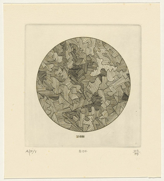 Artist: SELLBACH, Udo | Title: B 154 | Date: 1989 | Technique: etching, printed in black ink, from one plate