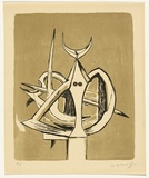 Artist: SELLBACH, Udo | Title: Arm | Date: 1955 | Technique: lithograph, printed in colour, from two stones [or plates]