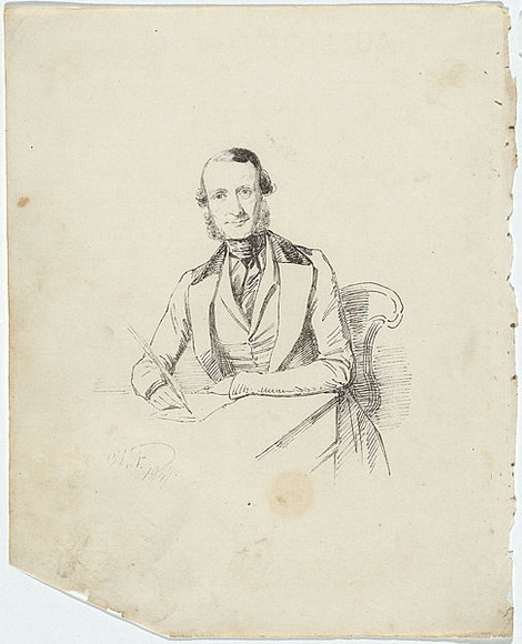 Artist: b'Nicholas, William.' | Title: b'The lawyer (Thomas Callaghan)' | Date: 1847 | Technique: b'pen-lithograph, printed in black ink, from one zinc plate' Artist: b'Nicholas, William.' | Title: b'The lawyer (Thomas Callaghan)' | Date: 1847 | Technique: b'pen-lithograph, printed in black ink, from one zinc plate'