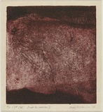 Artist: Hodgkinson, Frank. | Title: Inside the landscape IV | Date: 1971 | Technique: hard ground etching and deep etching, printed in burgandy, from one plate