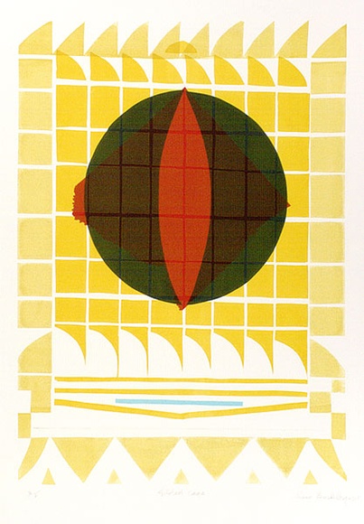 Artist: b'Buckley, Sue.' | Title: b'Gilded cage.' | Date: 1981 | Technique: b'screenprint, printed in colour, from multiple stencils' | Copyright: b'This work appears on screen courtesy of Sue Buckley and her sister Jean Hanrahan' Artist: b'Buckley, Sue.' | Title: b'Gilded cage.' | Date: 1981 | Technique: b'screenprint, printed in colour, from multiple stencils' | Copyright: b'This work appears on screen courtesy of Sue Buckley and her sister Jean Hanrahan'