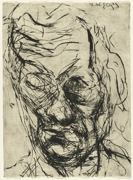 Artist: b'PARR, Mike' | Title: b'Untitled Self-portraits 7.' | Date: 1989 | Technique: b'drypoint, printed in black ink, from one copper plate' Artist: b'PARR, Mike' | Title: b'Untitled Self-portraits 7.' | Date: 1989 | Technique: b'drypoint, printed in black ink, from one copper plate'