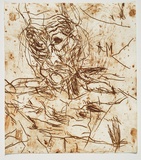 Artist: PARR, Mike | Title: Alphabet/Haemorrhage. | Date: 1992-93 | Technique: etching, printed in red ochre ink, from one plate