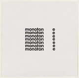 Artist: SELENITSCH, Alex | Title: Monotone. | Date: 1970