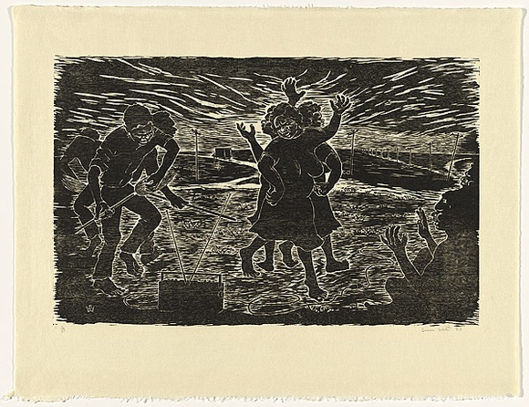 Artist: b'White, Susan Dorothea.' | Title: b'Thelma of Wilcannia' | Date: 1983 | Technique: b'woodcut, printed in black ink, from one block' Artist: b'White, Susan Dorothea.' | Title: b'Thelma of Wilcannia' | Date: 1983 | Technique: b'woodcut, printed in black ink, from one block'
