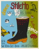 Artist: WORSTEAD, Paul | Title: Stiletto, Uncle Bob's Band | Date: 1976 | Technique: screenprint, printed in colour, from multiple stencils | Copyright: This work appears on screen courtesy of the artist