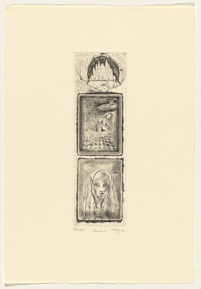 Artist: b'COLEING, Tony' | Title: b'Dreamtime 83' | Date: 1983 | Technique: b'etching, printed in black ink, from one plate'