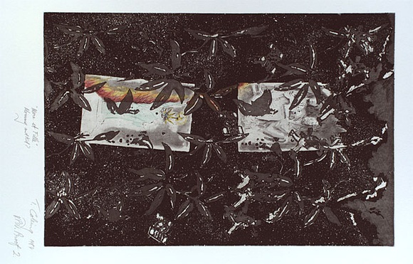 Artist: b'Francis, David.' | Title: b'Mere et fille mommy and kid?' | Date: 1984 | Technique: b'etching and aquatint, printed in black ink, from one plate; handcoloured' Artist: b'Francis, David.' | Title: b'Mere et fille mommy and kid?' | Date: 1984 | Technique: b'etching and aquatint, printed in black ink, from one plate; handcoloured'