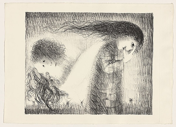 Artist: b'BOYD, Arthur' | Title: b'St Francis when young turning aside.' | Date: (1965) | Technique: b'lithograph, printed in black ink, from one plate' | Copyright: b'This work appears on screen courtesy of Bundanon Trust' Artist: b'BOYD, Arthur' | Title: b'St Francis when young turning aside.' | Date: (1965) | Technique: b'lithograph, printed in black ink, from one plate' | Copyright: b'This work appears on screen courtesy of Bundanon Trust'
