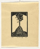 Artist: KONING, Theo | Title: The nest egg. | Date: 1988 | Technique: linocut, printed in black ink, from one block | Copyright: © Theo Koning