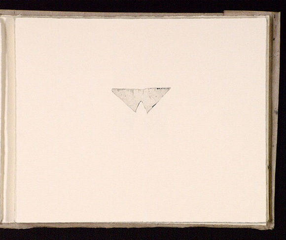 Artist: b'Mann, Gillian.' | Title: b'(Triangle within a rectangle).' | Date: 1981 | Technique: b'etching, printed in black ink, from one plate' Artist: b'Mann, Gillian.' | Title: b'(Triangle within a rectangle).' | Date: 1981 | Technique: b'etching, printed in black ink, from one plate'