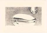 Title: b'Bowl and fish' | Date: 2004 | Technique: b'lithograph, printed in black ink, from one stone'