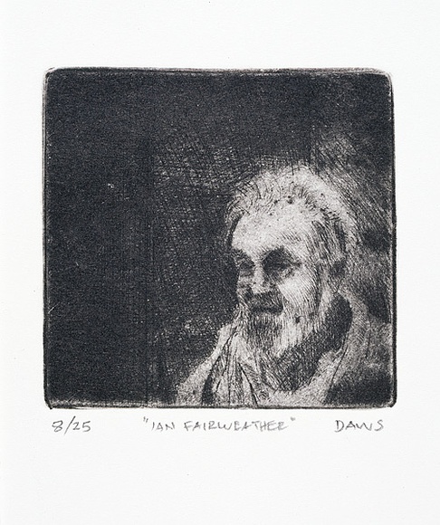 Artist: b'Daws, Lawrence.' | Title: b'Ian Fairweather.' | Date: 1973 | Technique: b'etching, printed in black ink, from one plate' | Copyright: b'\xc2\xa9 Lawrence Daws' Artist: b'Daws, Lawrence.' | Title: b'Ian Fairweather.' | Date: 1973 | Technique: b'etching, printed in black ink, from one plate' | Copyright: b'\xc2\xa9 Lawrence Daws'