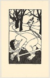 Artist: Ryrie, John. | Title: Aesop sleeping. | Date: 2001 | Technique: linocut, printed in black ink, from one block