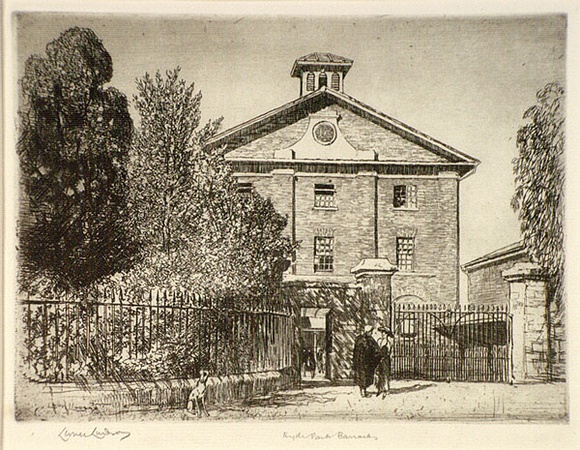 Artist: b'LINDSAY, Lionel' | Title: b'The old Barracks, King Street, Sydney.' | Date: 1917 | Technique: b'etching and aquatint, printed in black ink with plate-tone, from one plate' | Copyright: b'Courtesy of the National Library of Australia' Artist: b'LINDSAY, Lionel' | Title: b'The old Barracks, King Street, Sydney.' | Date: 1917 | Technique: b'etching and aquatint, printed in black ink with plate-tone, from one plate' | Copyright: b'Courtesy of the National Library of Australia'