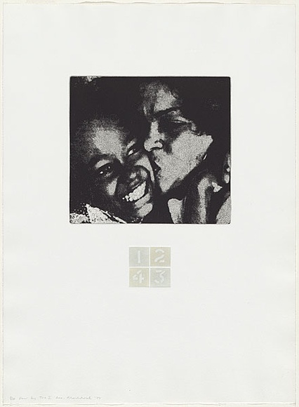 Artist: b'MADDOCK, Bea' | Title: b'Four by two I' | Date: 1977, September-November | Technique: b'photo-etching,aquatint and stipple, printed in black ink, from five plates' Artist: b'MADDOCK, Bea' | Title: b'Four by two I' | Date: 1977, September-November | Technique: b'photo-etching,aquatint and stipple, printed in black ink, from five plates'