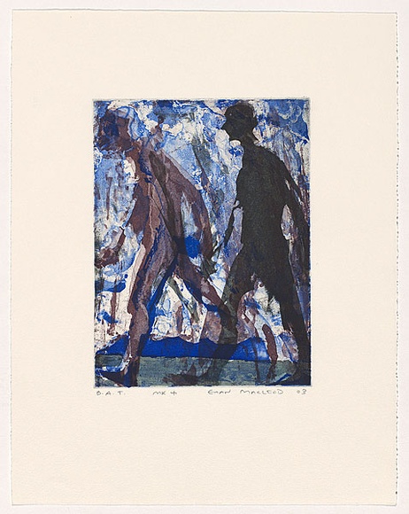 Artist: b'Macleod, Euan.' | Title: b'MK4' | Date: 2003 | Technique: b'etching, sugar-lift, aquatint and open-bite, printed in colour, from four plates' Artist: b'Macleod, Euan.' | Title: b'MK4' | Date: 2003 | Technique: b'etching, sugar-lift, aquatint and open-bite, printed in colour, from four plates'