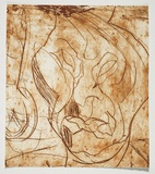 Artist: PARR, Mike | Title: Alphabet/Haemorrhage. | Date: 1992-93 | Technique: etching, printed in red ochre ink, from one plate