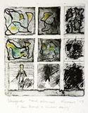 Artist: b'Shearer, Mitzi.' | Title: b'See through a window darkly' | Date: 1979 | Technique: b'etching and aquatint, printed in black ink, from one plate, hand-coloured'