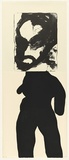 Artist: PARR, Mike | Title: not titled. | Date: 2001 | Technique: lithograph, printed in black ink, from one stone; woodcut, printed in black ink, from one block