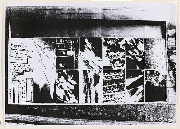 Artist: b'Dest.' | Title: b'Documentation of AO series on side of Forum Theatre, Hosier Lane.' | Date: 2004 | Technique: b'photocopy, printed in black ink' Artist: b'Dest.' | Title: b'Documentation of AO series on side of Forum Theatre, Hosier Lane.' | Date: 2004 | Technique: b'photocopy, printed in black ink'