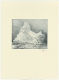 Artist: SCHMEISSER, Jorg | Title: Berg I | Date: 2002 | Technique: etching, printed in blue/black ink, from one plate | Copyright: © Jörg Schmeisser