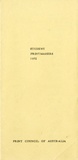 Artist: b'PRINT COUNCIL OF AUSTRALIA' | Title: b'Exhibition catalogue | Student printmakers 1972 [touring exhibition]. Melbourne: Print Council of Australia, 1972.' | Date: 1972
