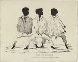 Artist: Fernyhough, William. | Title: Native dance. | Date: 1836 | Technique: pen-lithograph, printed in black ink, from one zinc plate