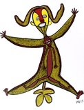 Artist: Akis, Timothy | Title: Tupela man [Two men]. | Date: 1977 | Technique: photo-screenprint, printed in colour, from four stencils
