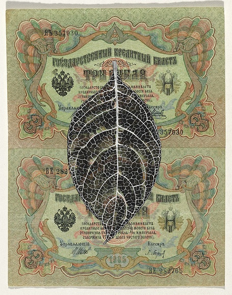 Artist: b'HALL, Fiona' | Title: b'Atropa belladonna - Deadly nightshade (Russian currency)' | Date: 2000 - 2002 | Technique: b'gouache' | Copyright: b'\xc2\xa9 Fiona Hall' Artist: b'HALL, Fiona' | Title: b'Atropa belladonna - Deadly nightshade (Russian currency)' | Date: 2000 - 2002 | Technique: b'gouache' | Copyright: b'\xc2\xa9 Fiona Hall'