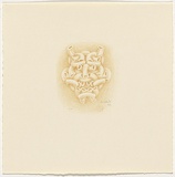 Artist: White, Susan Dorothea. | Title: Macaroni face | Date: 1982 | Technique: lithograph, printed in brown ink, from one stone