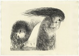 Artist: BOYD, Arthur | Title: St Francis when young turning aside. | Date: (1965) | Technique: lithograph, printed in black ink, from one plate | Copyright: Reproduced with permission of Bundanon Trust
