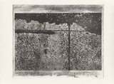 Artist: MEYER, Bill | Title: Blue black cutting. | Date: 1979-1983 | Technique: photo-etching, aquatint and drypoint, printed in black ink, from one plate | Copyright: © Bill Meyer
