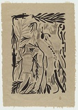 Artist: b'Bulunbulun, Johnny.' | Title: b'Goonoomoo (Snake spirit)' | Date: 1984 | Technique: b'lithograph, printed in colour, from two stones' | Copyright: b'\xc2\xa9 Johnny Bulunbulun. Licensed by VISCOPY, Australia'