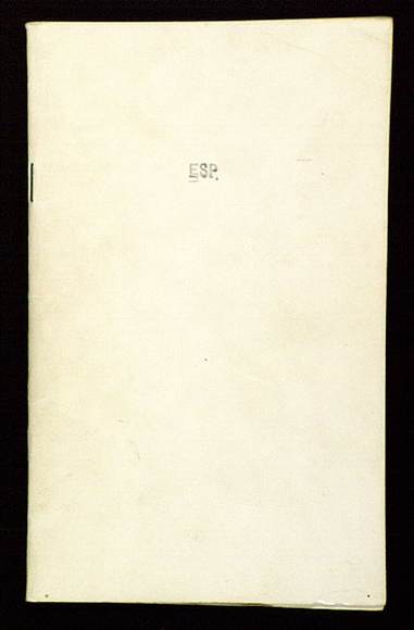 Artist: b'Johnson, Tim.' | Title: b'ESP Examples of five spaces in one place.' | Date: 1976 | Technique: b'offset-lithograph; rubber stamps' | Copyright: b'\xc2\xa9 Tim Johnson' Artist: b'Johnson, Tim.' | Title: b'ESP Examples of five spaces in one place.' | Date: 1976 | Technique: b'offset-lithograph; rubber stamps' | Copyright: b'\xc2\xa9 Tim Johnson'