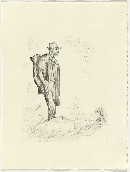 Artist: b'Dyson, Will.' | Title: b'Portrait of Henry Lawson.' | Date: c.1929 | Technique: b'etching and drypoint, printed in black ink, from one zinc plate' Artist: b'Dyson, Will.' | Title: b'Portrait of Henry Lawson.' | Date: c.1929 | Technique: b'etching and drypoint, printed in black ink, from one zinc plate'