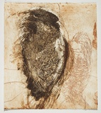 Artist: b'PARR, Mike' | Title: b'Alphabet/Haemorrhage.' | Date: 1992-93 | Technique: b'etching, printed in red ochre ink, from one plate'