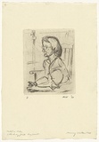 Artist: WALKER, Murray | Title: Model in chair | Date: 1960 | Technique: drypoint, printed in black ink, from one plate