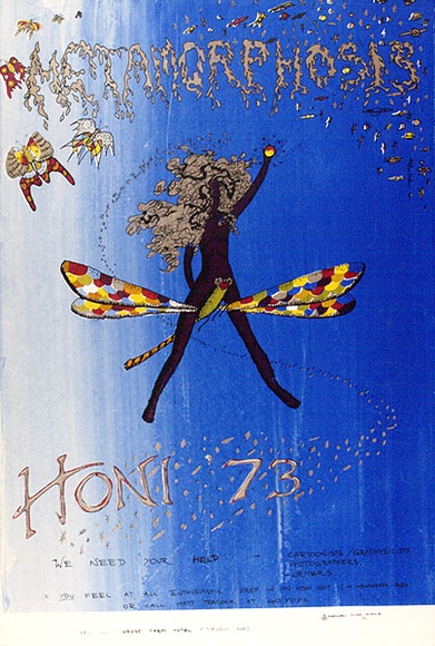 Artist: b'Tilley, Lorna.' | Title: b'Metamorphosis' | Date: 1973 | Technique: b'screenprint, printed in colour, from multiple stencils' Artist: b'Tilley, Lorna.' | Title: b'Metamorphosis' | Date: 1973 | Technique: b'screenprint, printed in colour, from multiple stencils'
