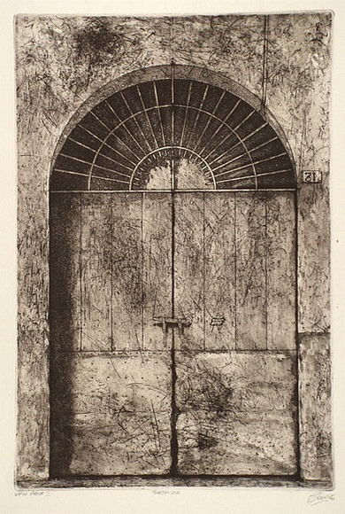 Artist: b'Dickson, Clive.' | Title: b'Thirty-one' | Date: 1986 | Technique: b'etching, printed in black ink, from one plate' Artist: b'Dickson, Clive.' | Title: b'Thirty-one' | Date: 1986 | Technique: b'etching, printed in black ink, from one plate'