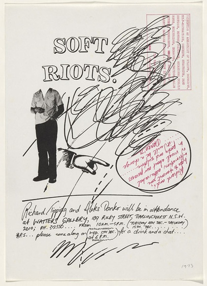 Artist: b'TIPPING, Richard' | Title: b'Soft Riots [Richard Tipping and Aleks Danko], Watters Gallery, Sydney.' | Date: 1973
