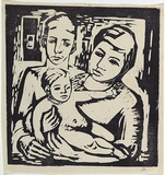 Artist: Armstrong, Ian. | Title: (The family). | Date: 1950s | Technique: linocut, printed in black ink, from one block