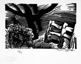 Artist: b'Griffin, Murray.' | Title: b'Winter trees' | Date: 1983 | Technique: b'linocut, printed in black ink, from one block'