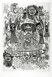 Artist: b'HANRAHAN, Barbara' | Title: b'Sun and moon' | Date: 1989 | Technique: b'etching, printed in black ink with plate-tone, from one plate'