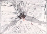 Artist: b'COLEING, Tony' | Title: b'Untitled.' | Date: 1987 | Technique: b'lithograph, printed in black ink, from one stone; stencilled colour'