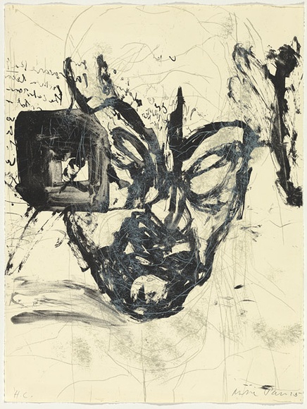 Artist: b'PARR, Mike' | Title: b'not titled.' | Date: 1995 | Technique: b'etching, printed in white ink, from one plate; lithograph, printed in black ink, from one stone' Artist: b'PARR, Mike' | Title: b'not titled.' | Date: 1995 | Technique: b'etching, printed in white ink, from one plate; lithograph, printed in black ink, from one stone'